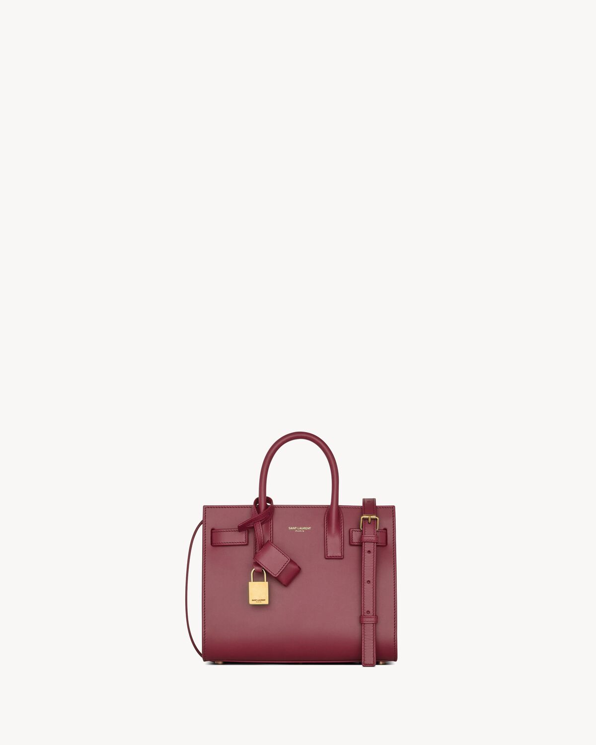 sac de jour in smooth leather - nano ROUGE MERLOT