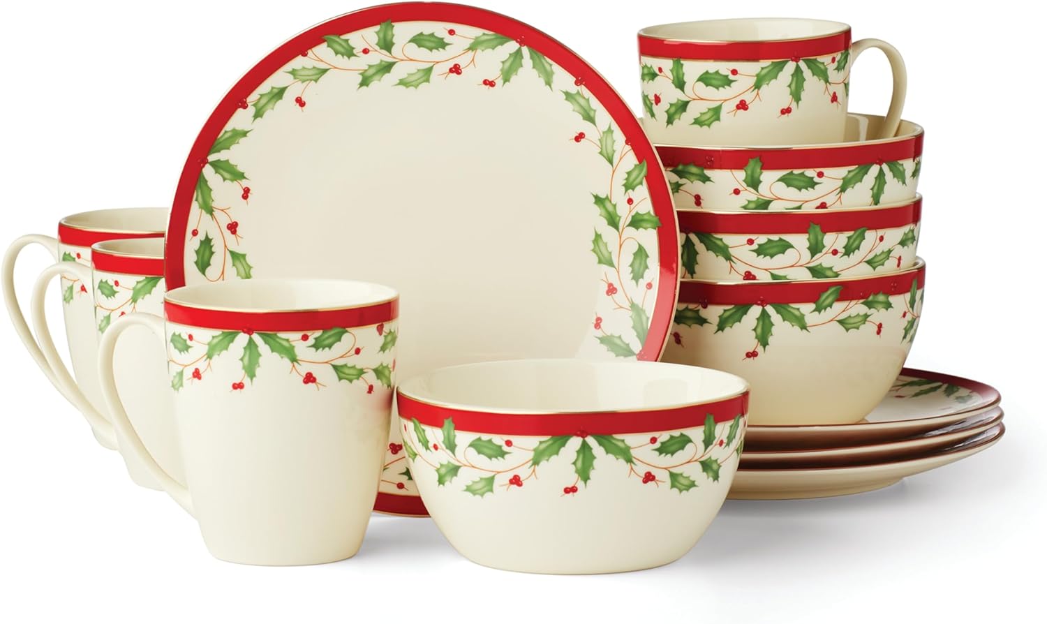 Lenox 899203 Holiday 18-Piece Dinnerware Set. Service For 6