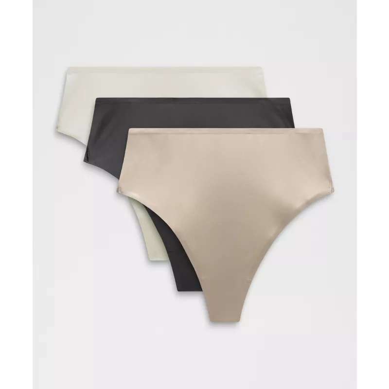 Wundermost Ultra-Soft Nulu High-Waist Thong Underwear 3 Pack