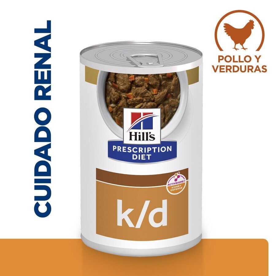 Hill's Prescription Diet Kidney Care k/d Pollo y verduras en estofado lata para perros