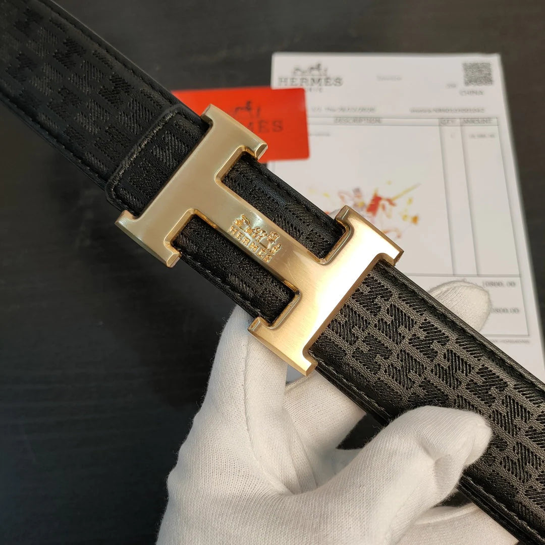 2 Colors printed leather belt