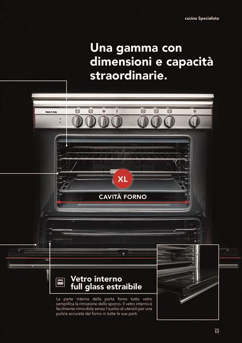 GLEM GAS - Cucina a gas ST965MI Classe A+-INOX