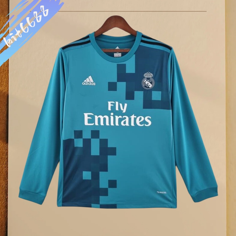 2017/2018 Real Madrid Third Away Long Sleeve Retro Football Shirt