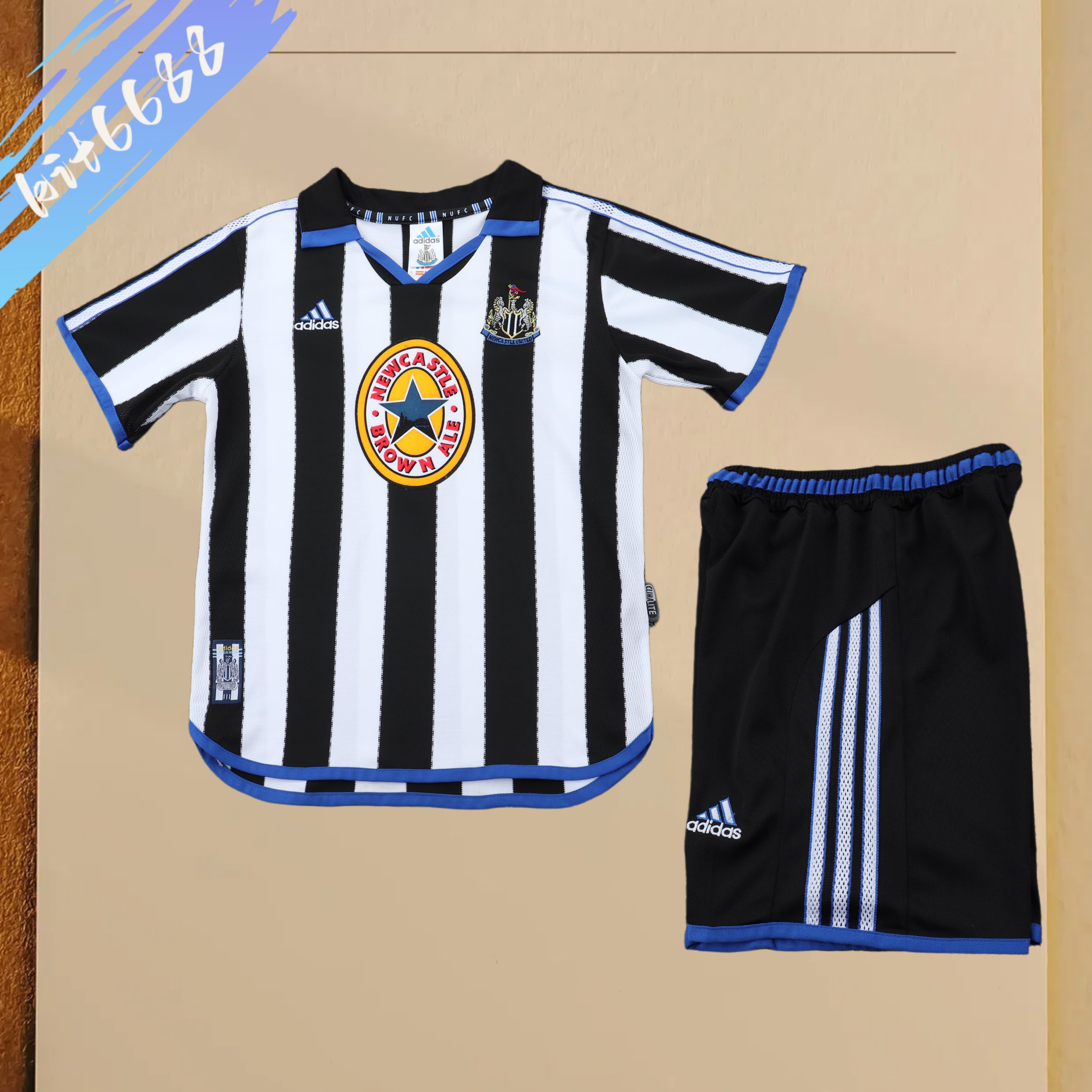 1990/2000 Newcastle United home  Retro Football Shirt Kids Kit