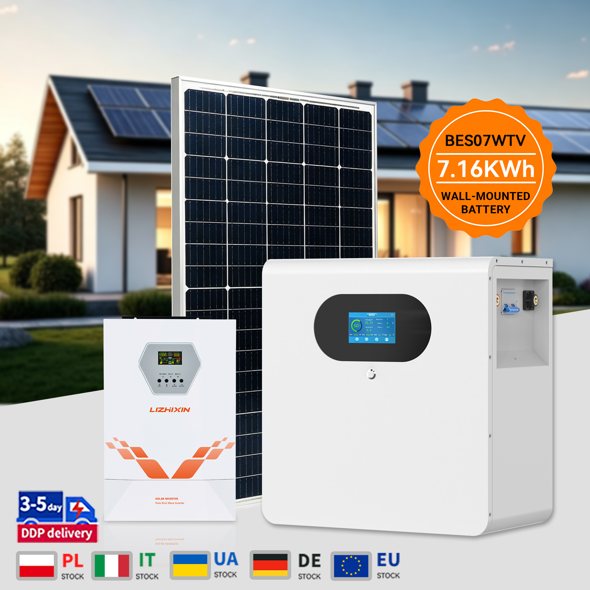 25.6V 280Ah 1P8S 7.16KWH Floor Standing Battery