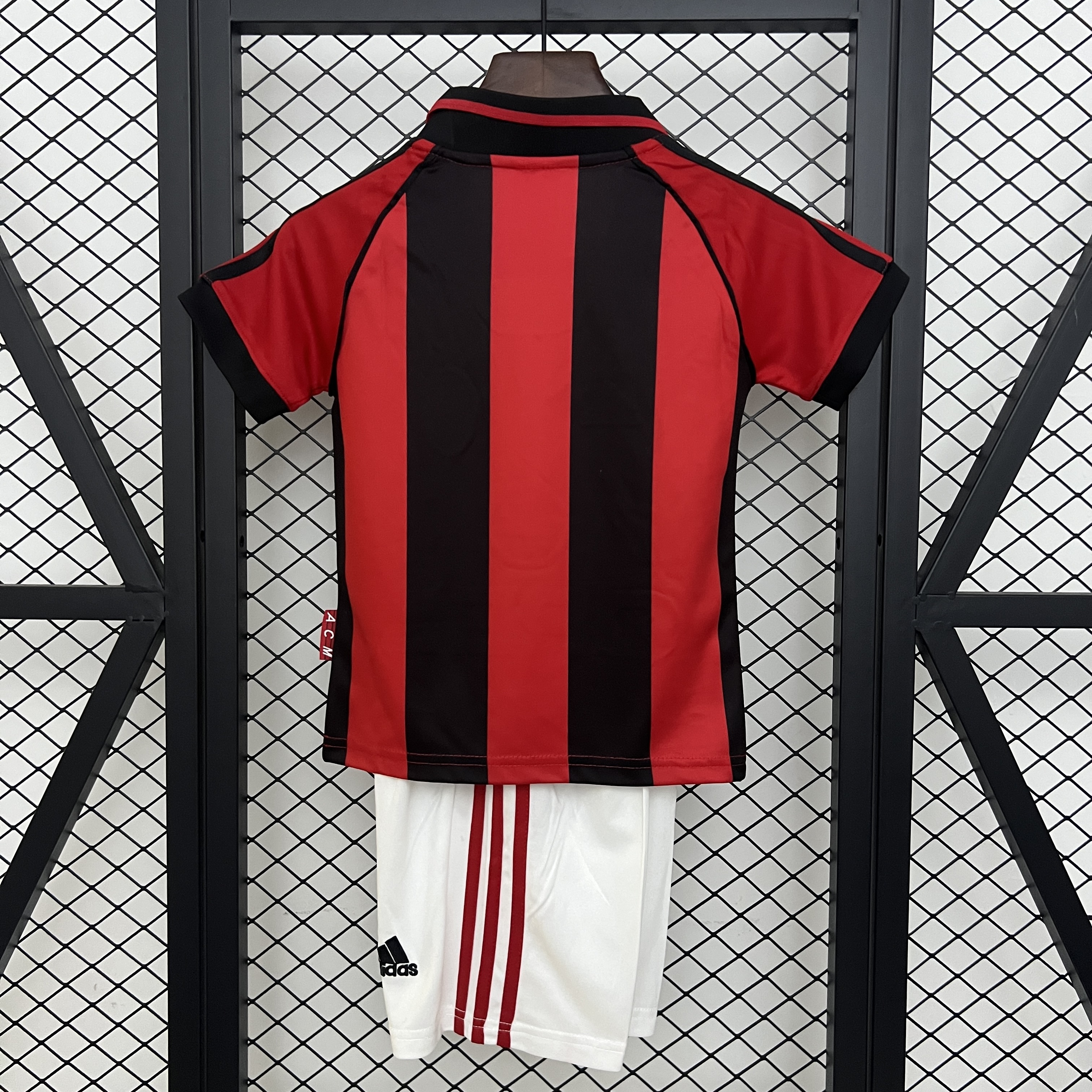 1998/1999 AC Milan Home Retro Football Jersey (Kids Kit)