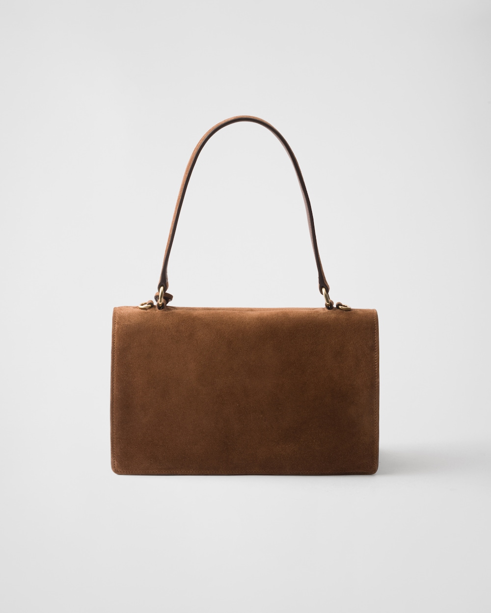 Prada Soft Sound medium suede shoulder bag Cocoa Brown