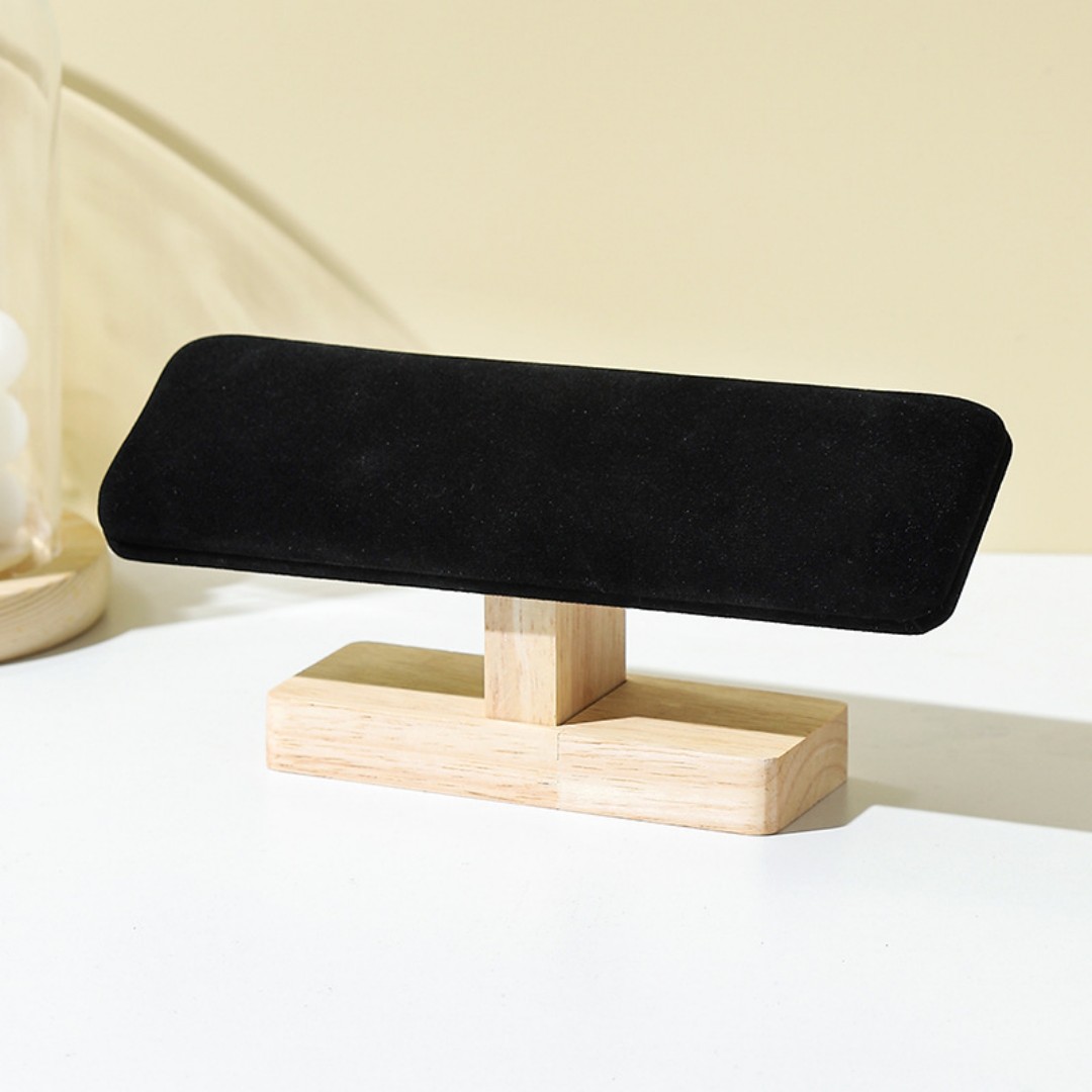 Solid Wood Single-Tier Watch Bracelet Display Stand Beaded Bracelet Storage Rack Bracelet Jewelry Display Stand Live Streaming Display Stand custom logo