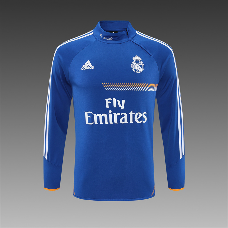 13/14 Real Madrid Retro Training Uniform Long- Sleeve Football Shirt