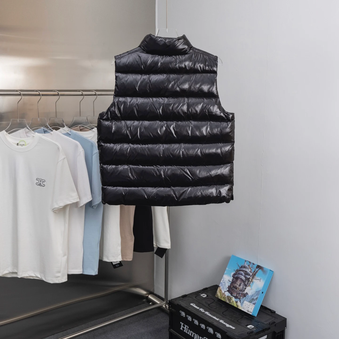 Moncler Tib 25FW Stehkragen Schwarz Daunenwesten SJ351182
