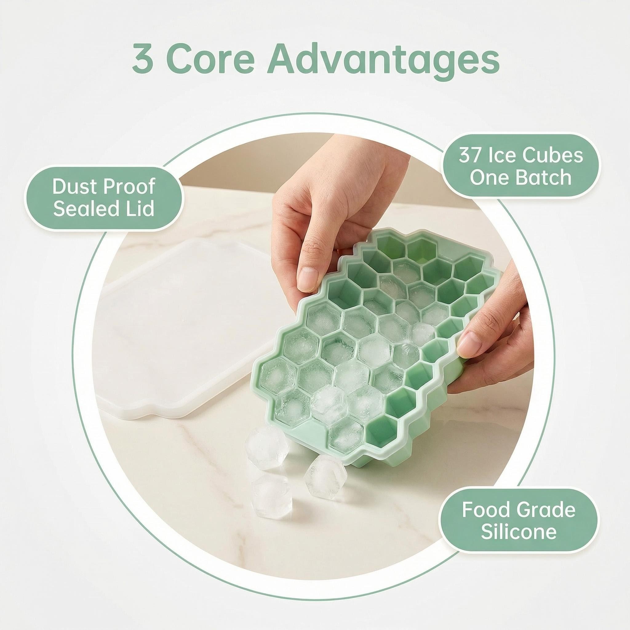 Silicone Honeycomb Ice Cube Tray 37 Grids