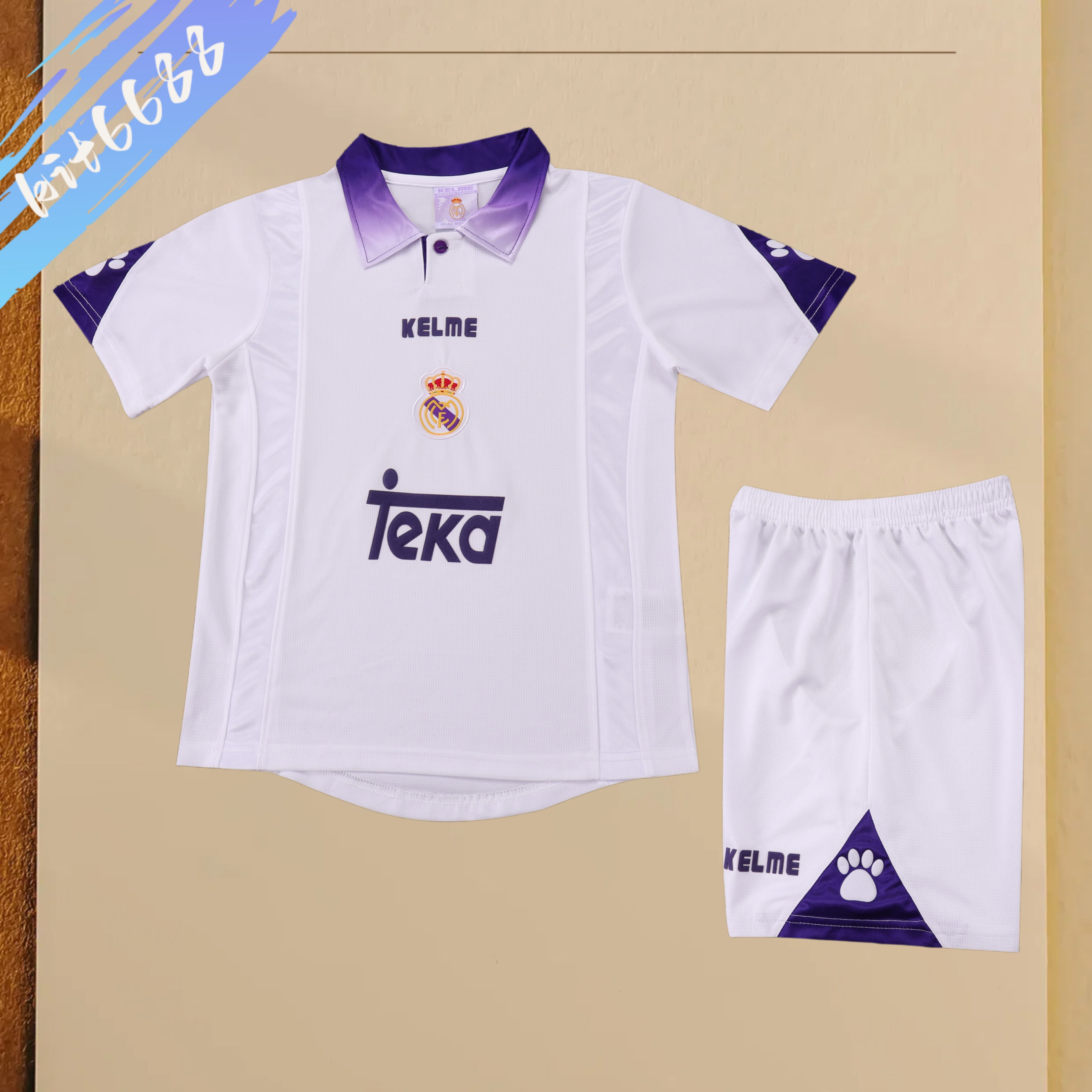 1997/1998 Real Madrid home Retro Kids Set