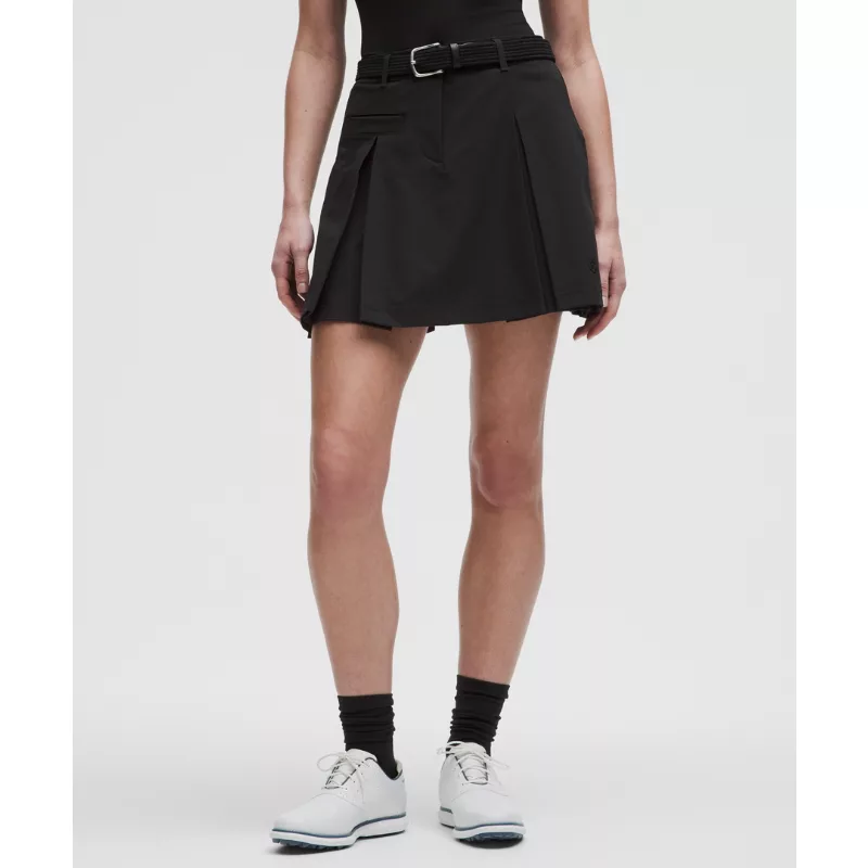 Box-Pleat High-Rise Golf Skirt