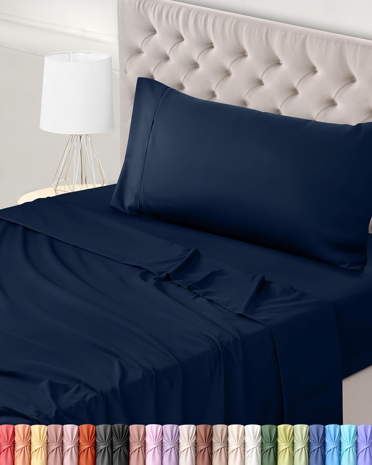 Utopia Bedding Juego de Sabanas 4 Piezas 150x200 - Poliéster Microfibra Cepillada - Oeko-Tex Certificado - Sábana Bajera, Sábana Plana y 2 Fundas de Almohada 50x75 (Cama 150, Gris)