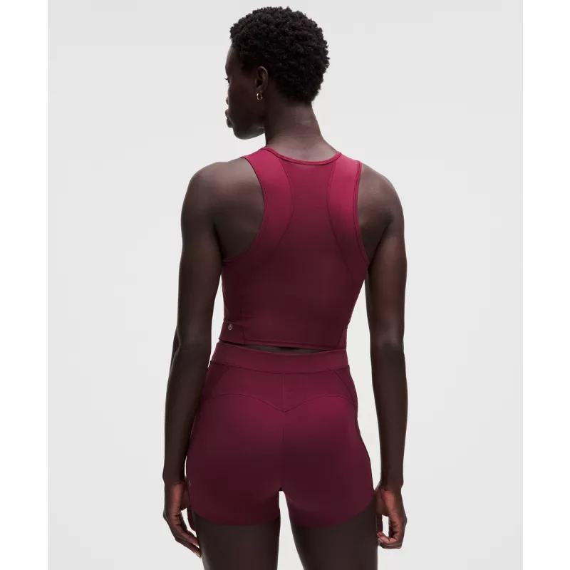 Nulux Mesh-Panelled Cropped Tank Top