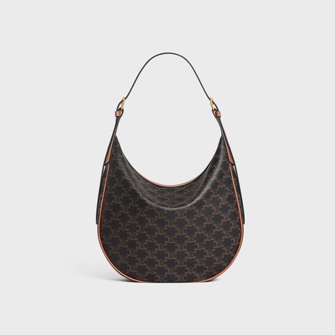 MEDIUM HELOÏSE BAG IN TRIOMPHE CANVAS AND CALFSKIN TAN