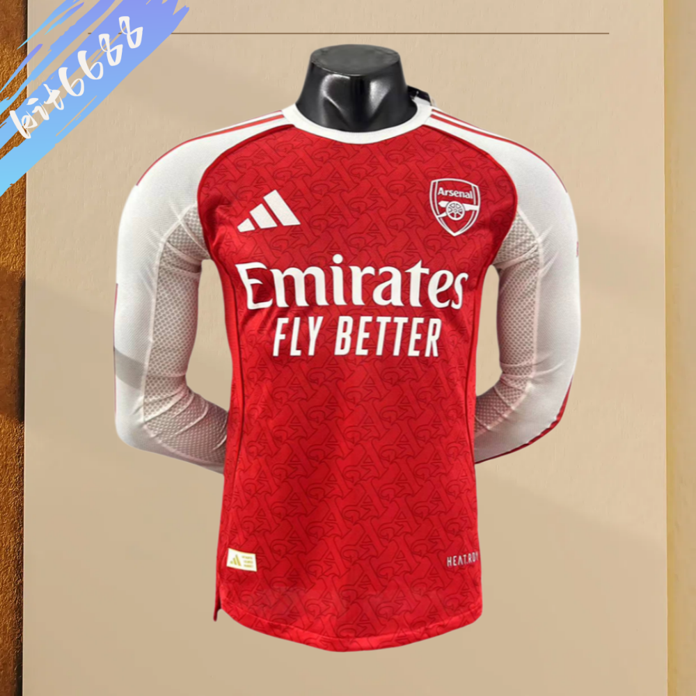 2025/2026 Arsenal Home Long Sleeve Football Jersey (Player)