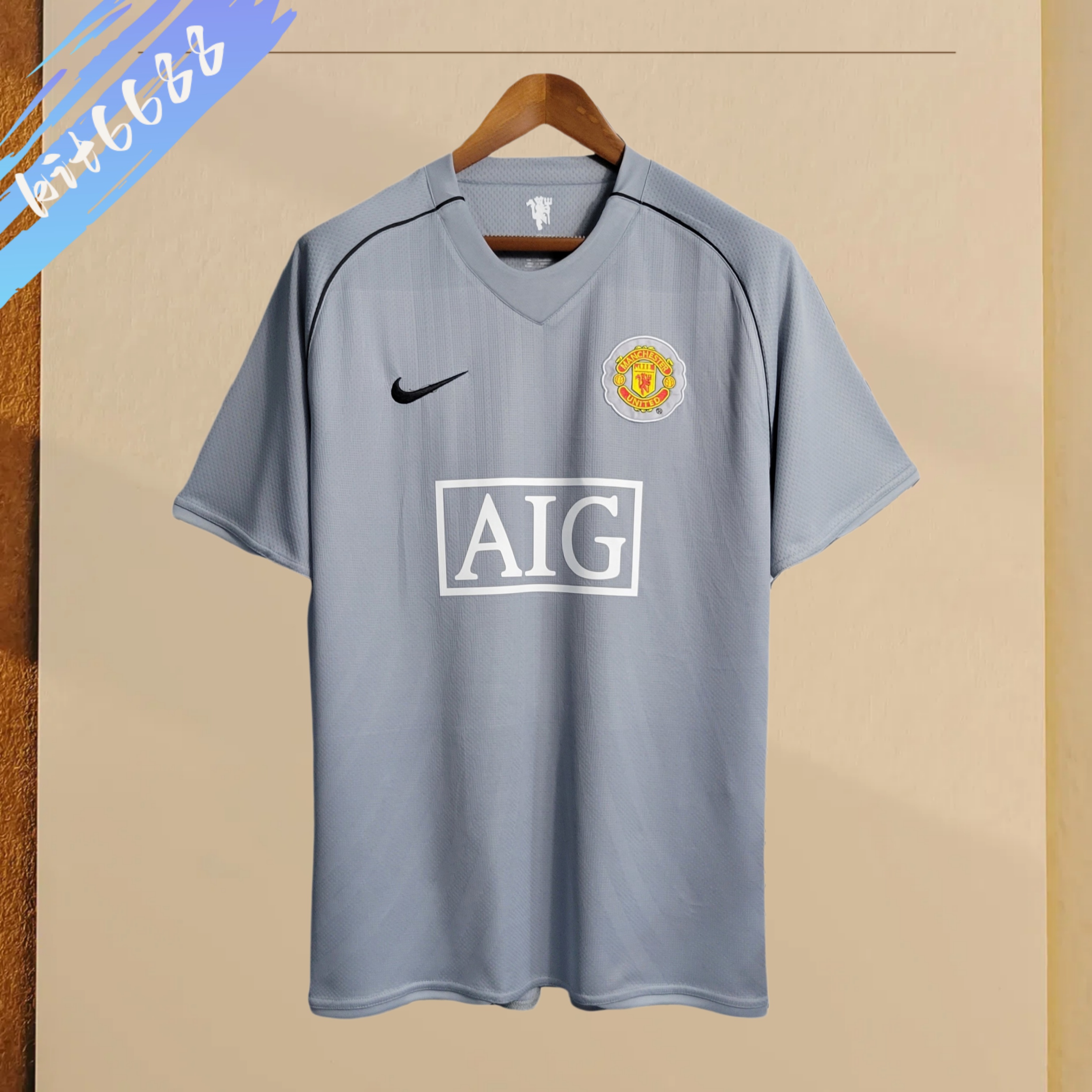 07/08 Manchester United goalkeeper retro football jersey