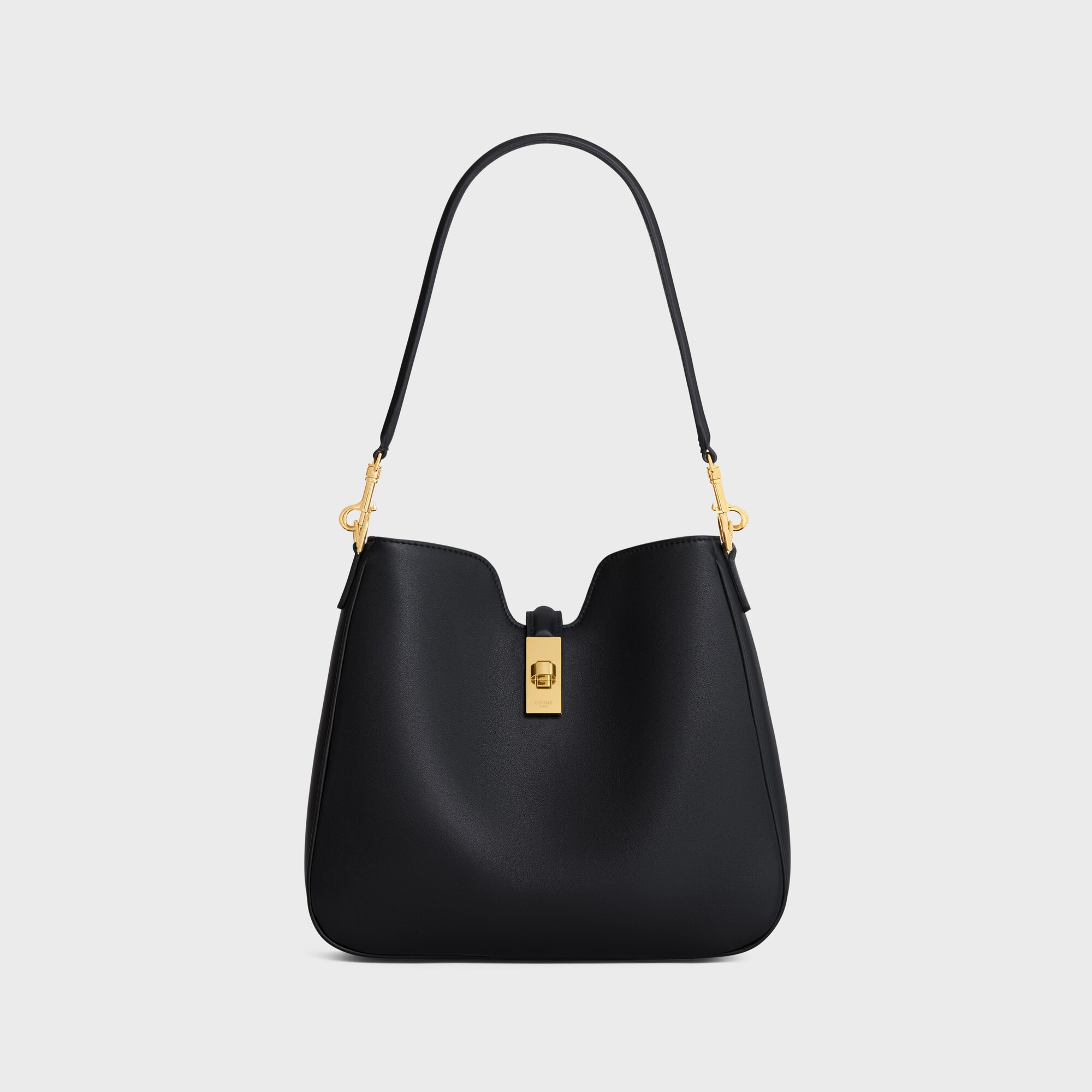 SMALL CAMILLE 16 SOFT BAG IN SMOOTH CALFSKIN BLACK