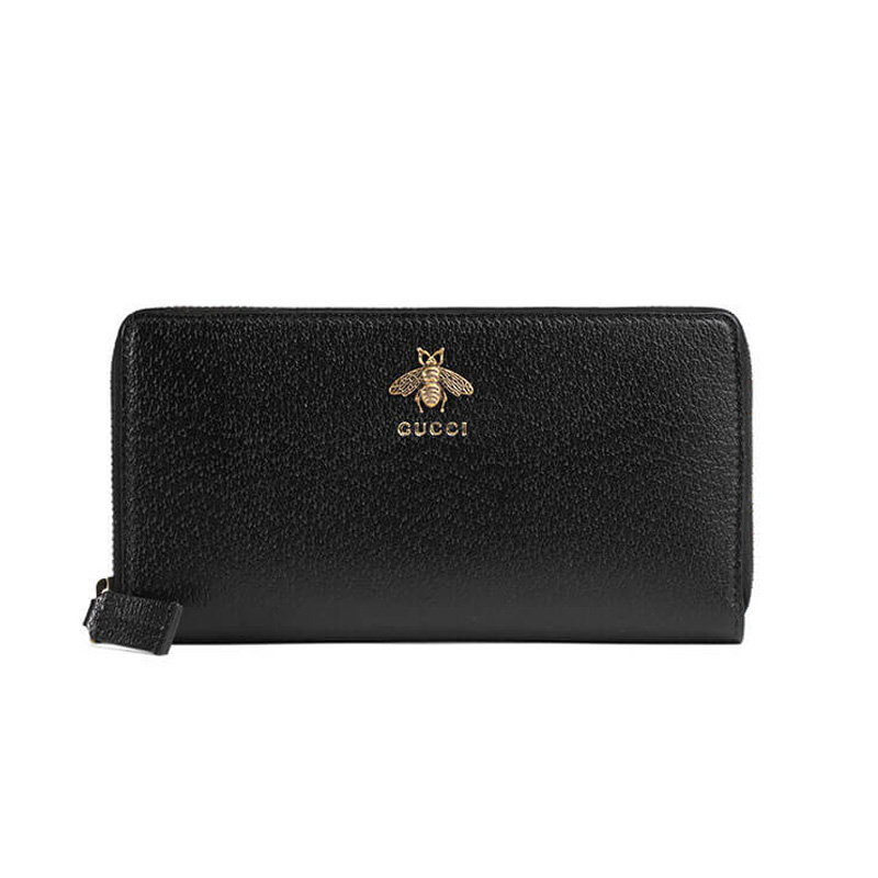 Gucci Animalier leather zip around wallet