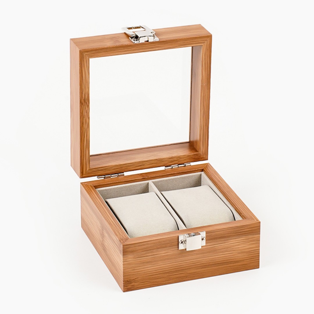 1,2,3,6,10,12 Slot Watch Cases for Men Watch Box with Large Glass Lid Lockable Wood Watch Display Case Watch Organizer Giftable Elegant Watch Holder custom logo