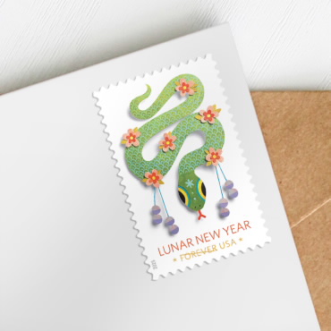 2025 Lunar New Year: Year of the SnakeStamps, Sheet of 20 Forever