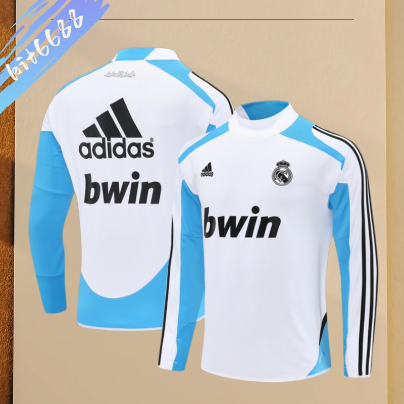 12/13 Real Madrid Retro Training Uniform Long- Sleeve Football Shirt