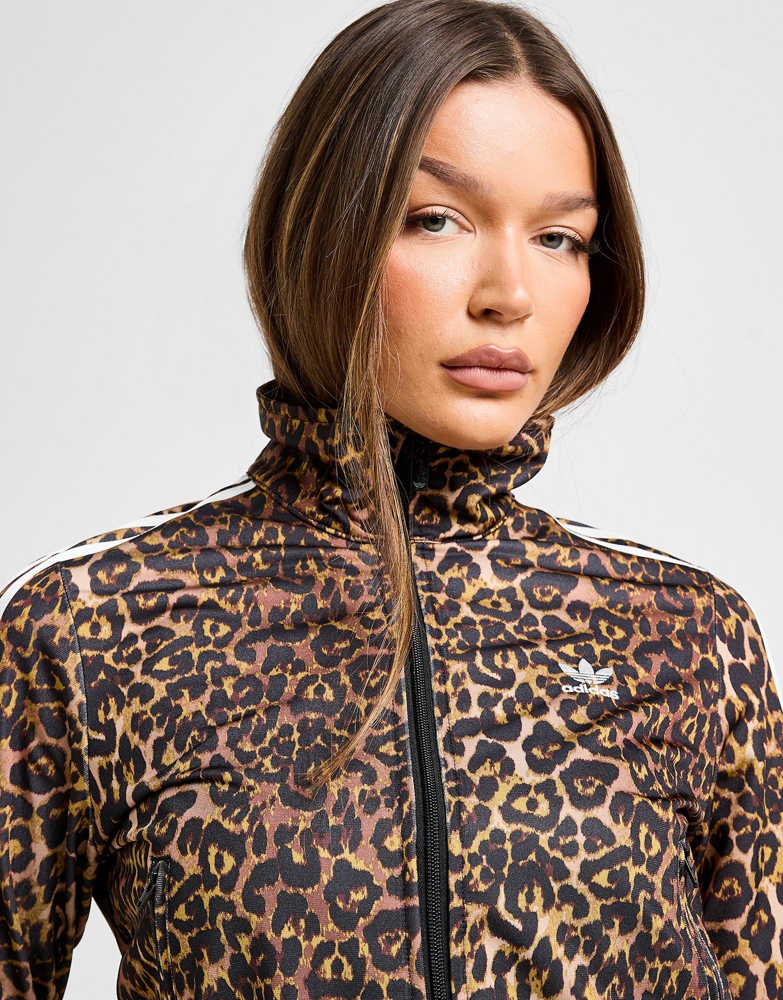 adidas Originals Firebird All Over Leopard Print Trainingsoberteil