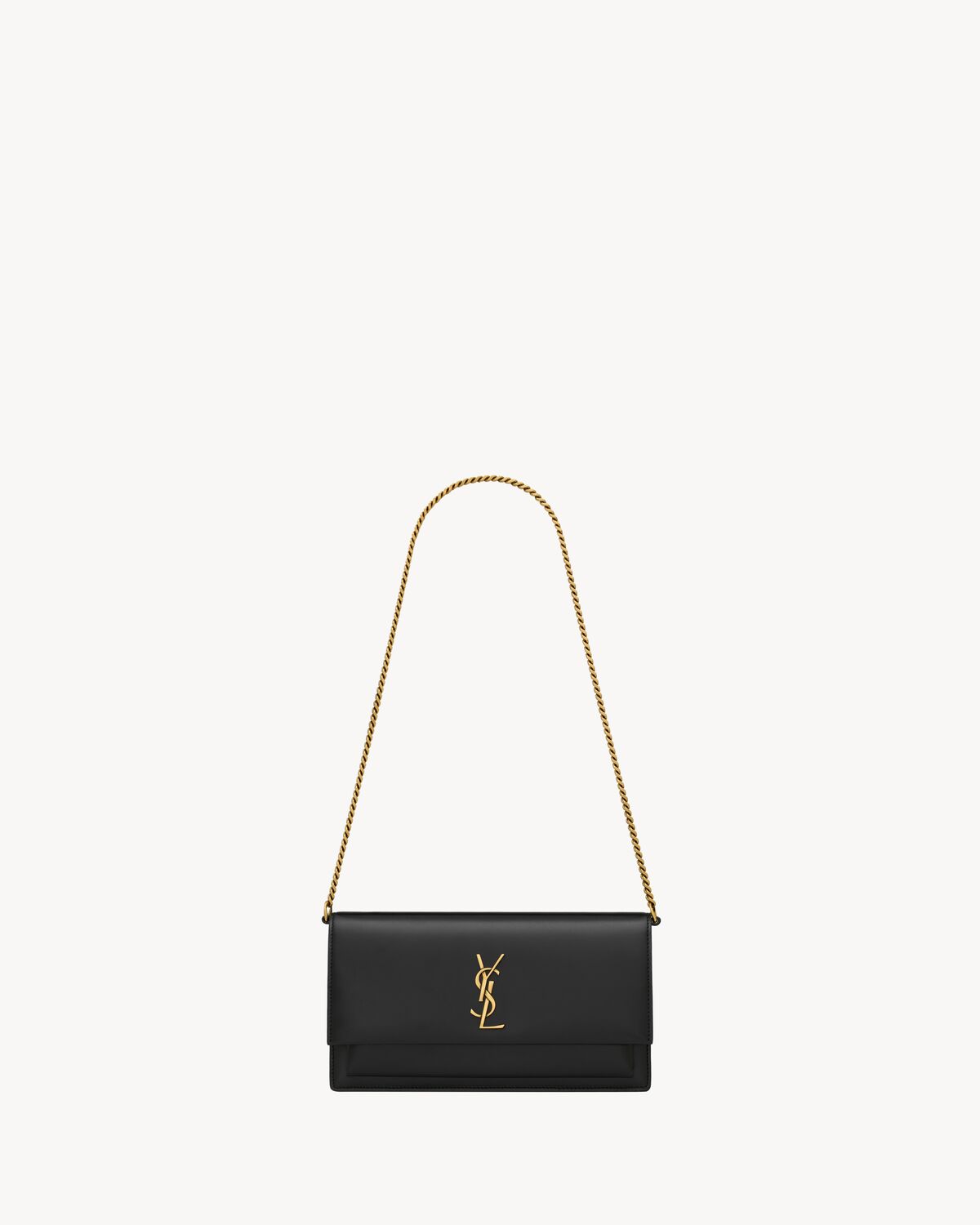 sunset clutch in box saint laurent NOIR