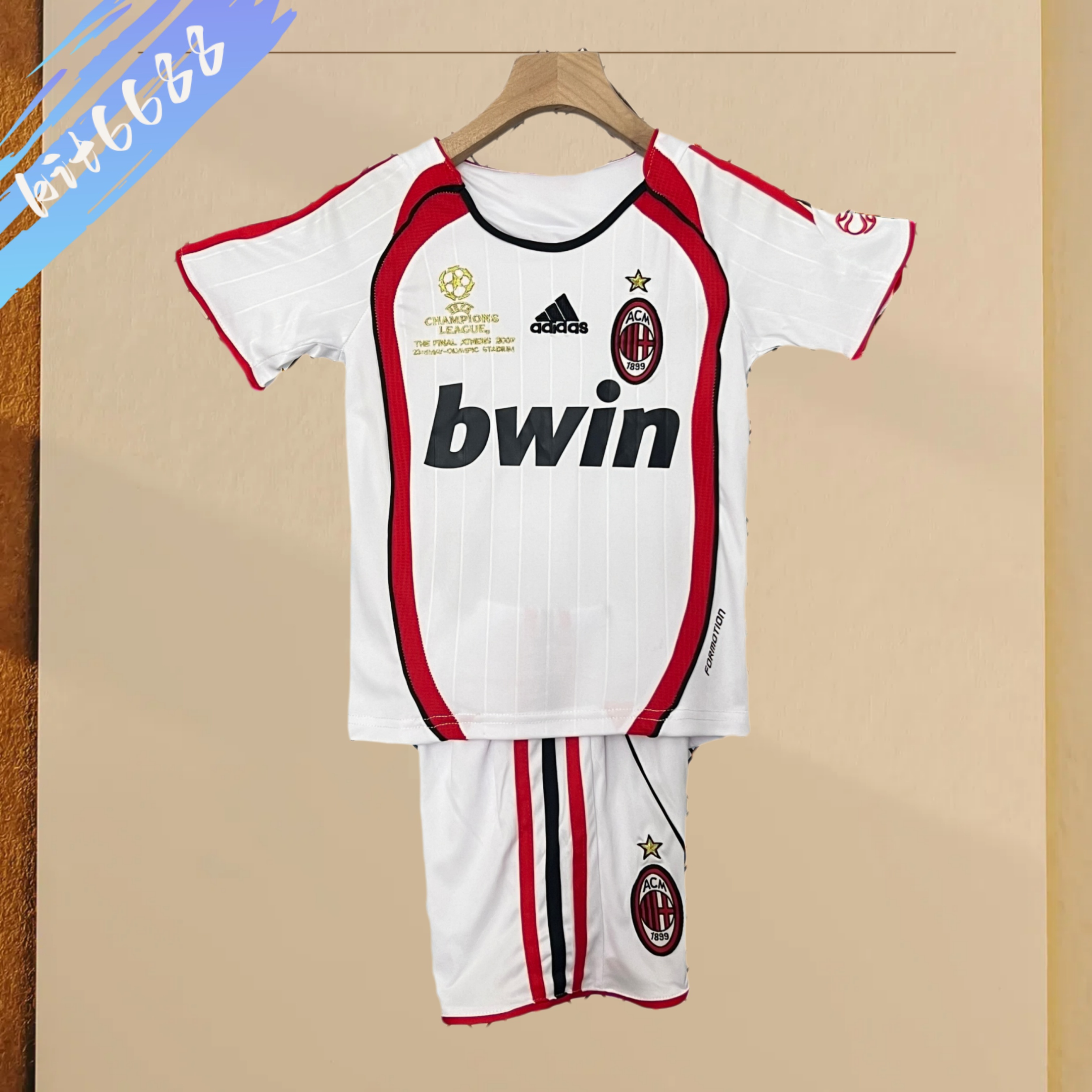 2006/2007 AC Milan Away Retro Football Jersey (Kids Kit)