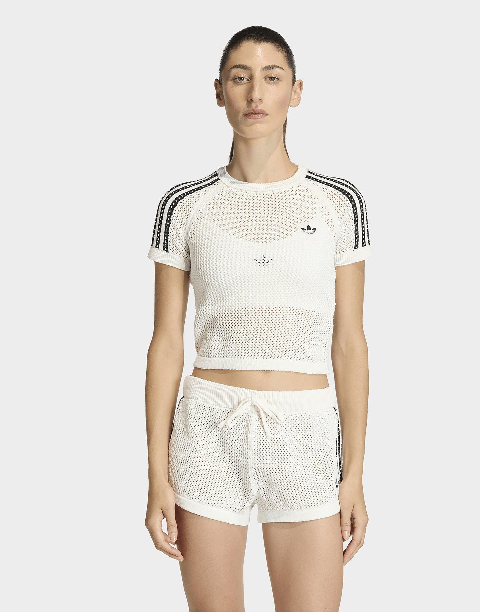 adidas Originals Firebird Knitted Crochet Cali T-Shirt