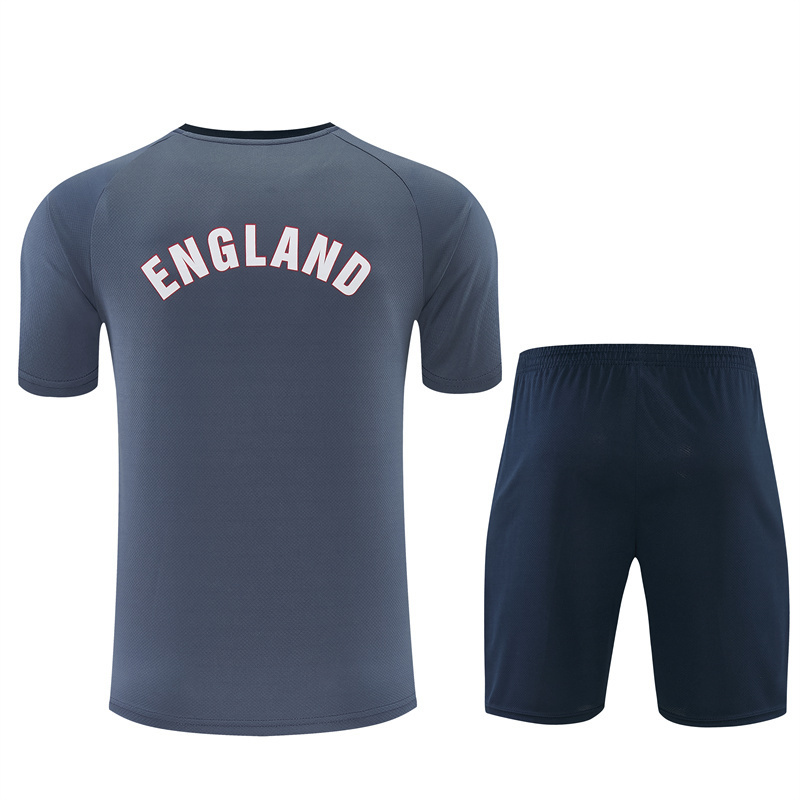 26/27 England grey Short Sleeve Training Wear ( Adult kit Kids )