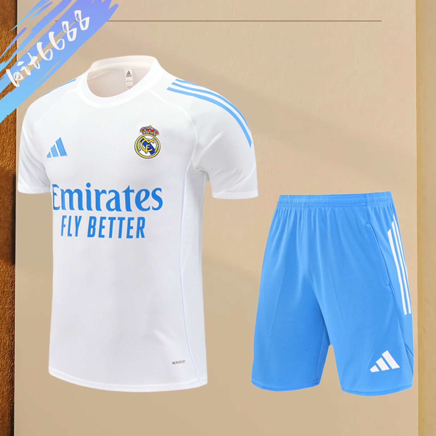 2025/2026 Real Madrid Short Sleeve Training Jersey for Kids (Adult Kids Kit)