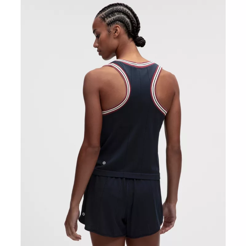 Seamless Stripe Trim Tank Top