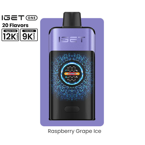 IGET ONE 12000 Puffs - Raspberry Grape Ice【3-7 days】
