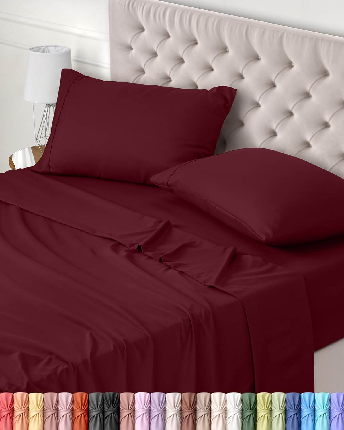 Utopia Bedding Juego de Sabanas 4 Piezas 150x200 - Poliéster Microfibra Cepillada - Oeko-Tex Certificado - Sábana Bajera, Sábana Plana y 2 Fundas de Almohada 50x75 (Cama 150, Gris)