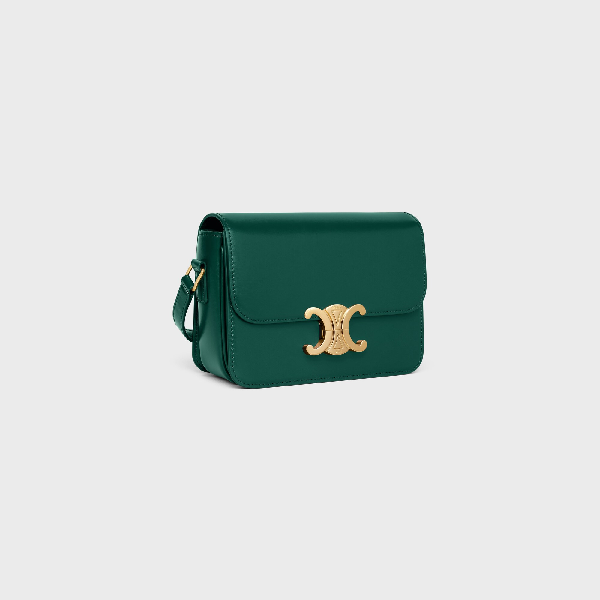 Teen Triomphe Bag in shiny calfskin RACING GREEN