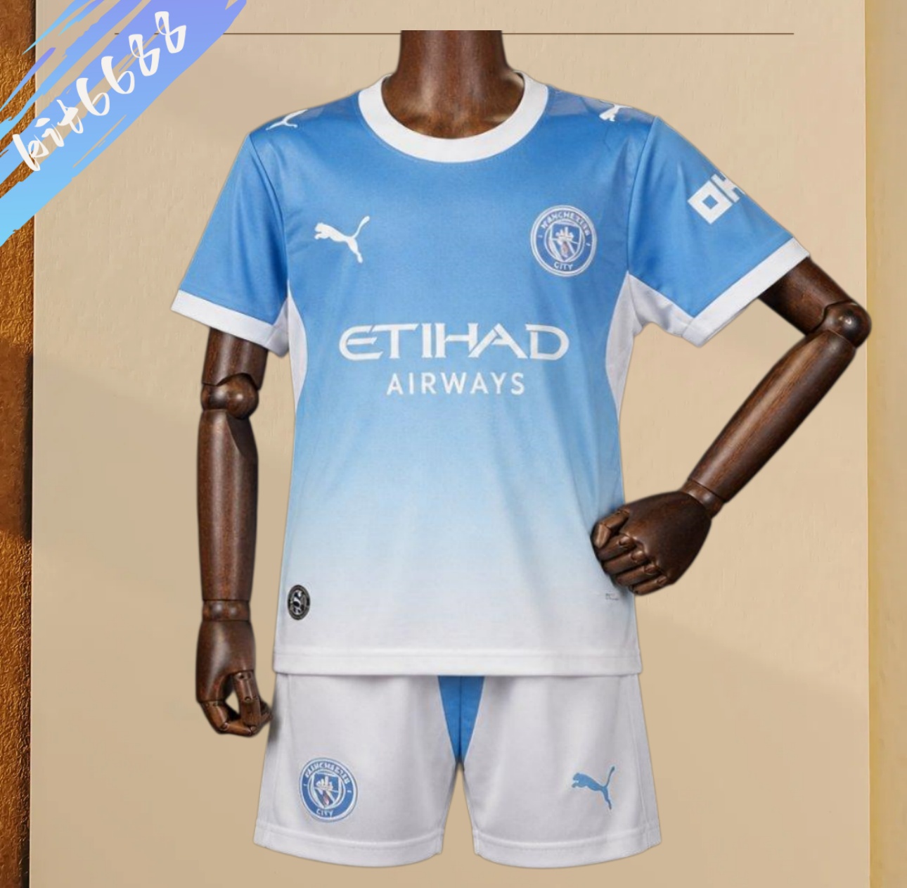 2026/2027 Manchester City Home Football Shirt (Adult Kids Kit socks )