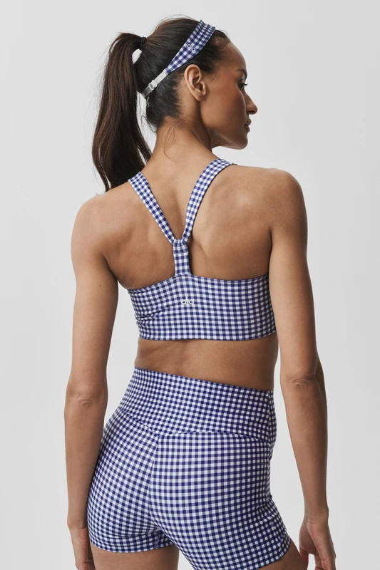 Airlift Gingham Sleek Bra Tank