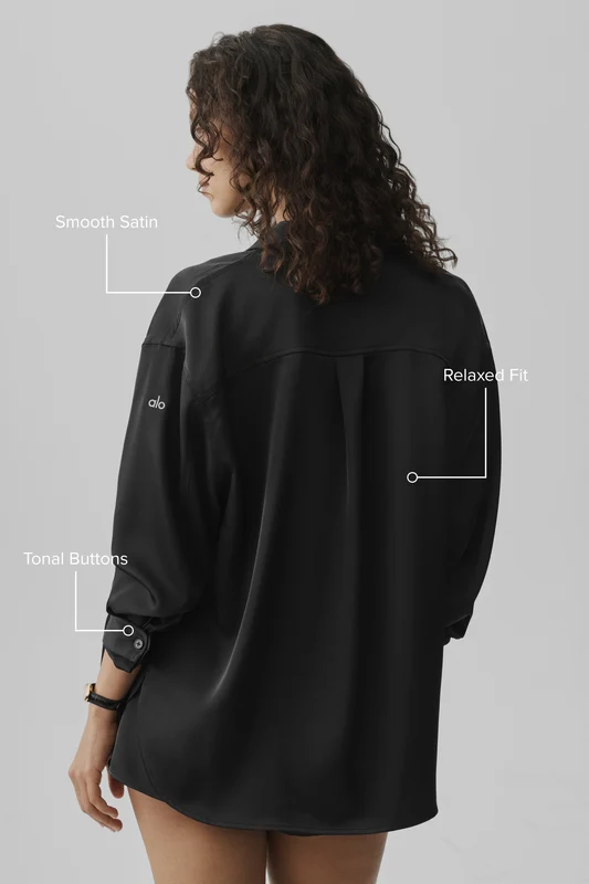 Satin Smooth Talker Button Up