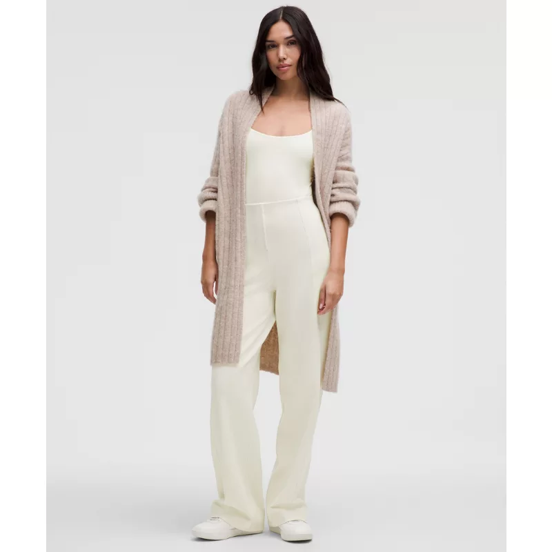 Stretch Knit Straight-Leg Pull-On Pant