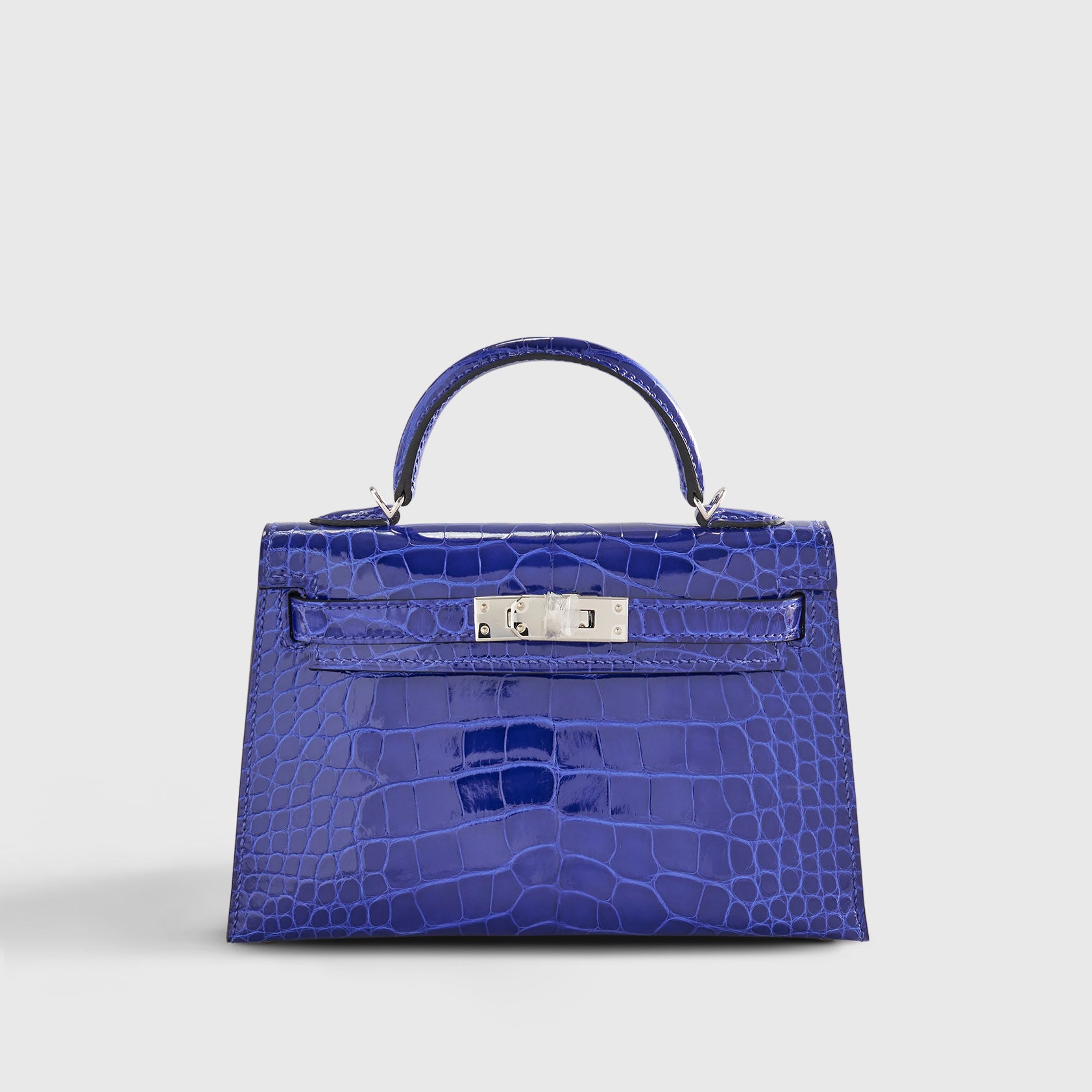 Hermès Kelly Mini Alligator Blue Electric Palladium Hardware