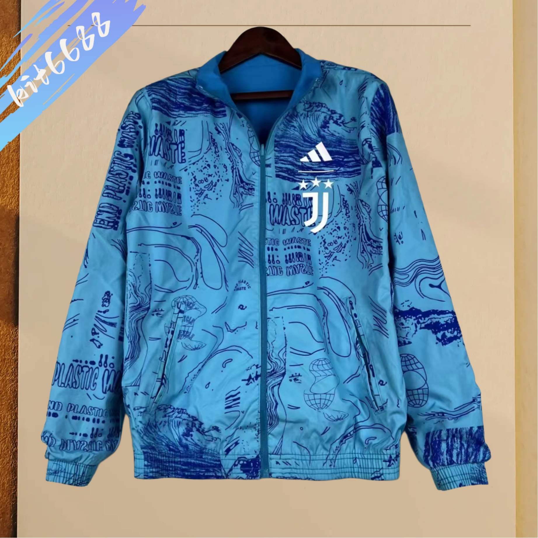 2025/2026 Juventus double-sided Embroidered Football Windbreaker