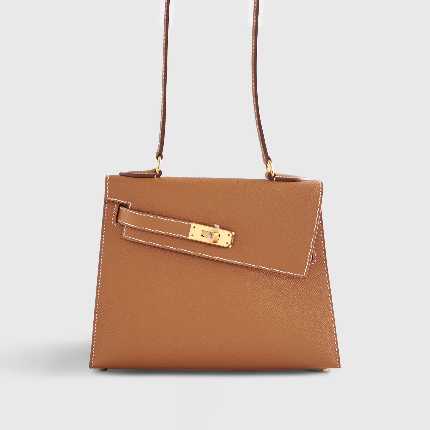 Hermès Kelly en Desordre 20 Gold Epsom Sellier Gold Hardware