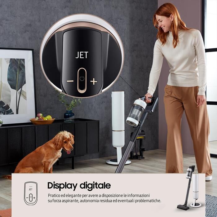 SAMSUNG - Scopa elettrica BESPOKE JET 2.0 PET VS20B95823W-Misty White