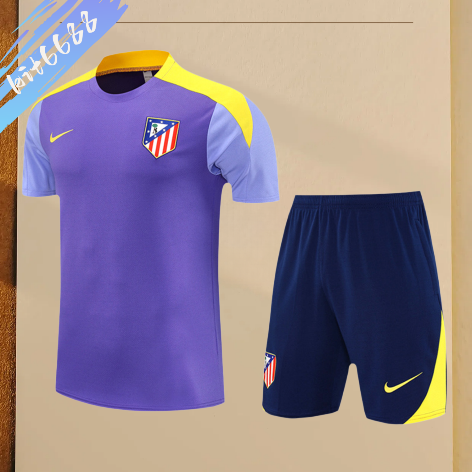 2025/2026 Atletico Madrid Purple Adult Short Sleeve Training Wear (Adult Kit)