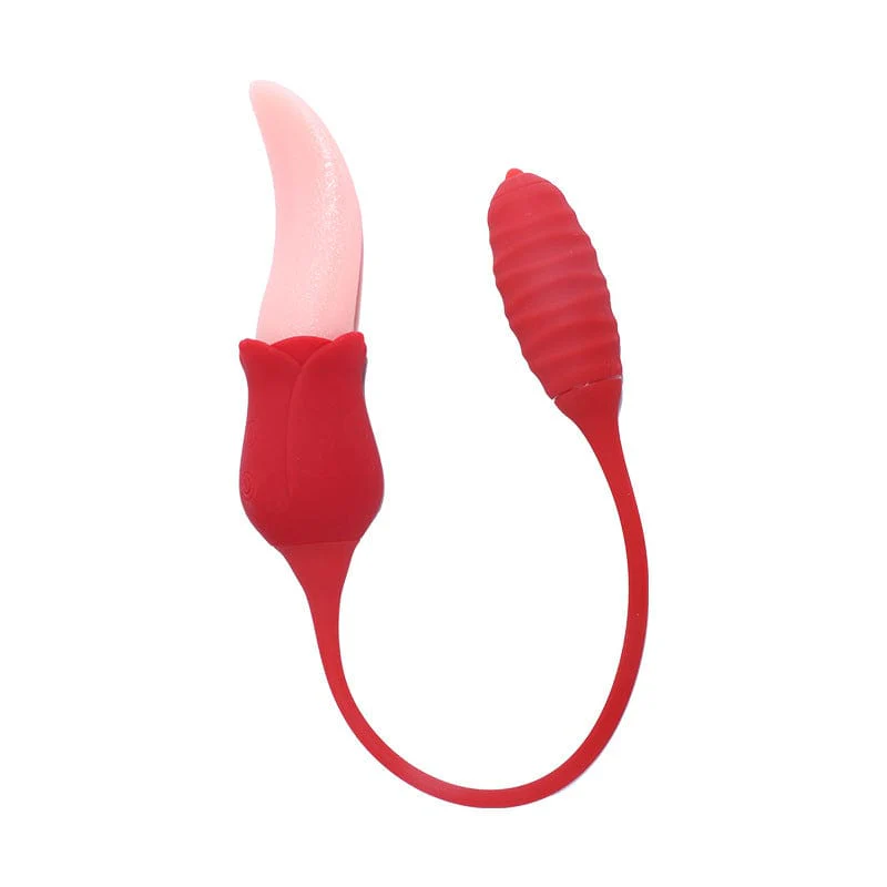 Mlovexy - Mia 2-in-1 Upgraded Tongue-licking Rose Toy With Licking Bullet Vibrator