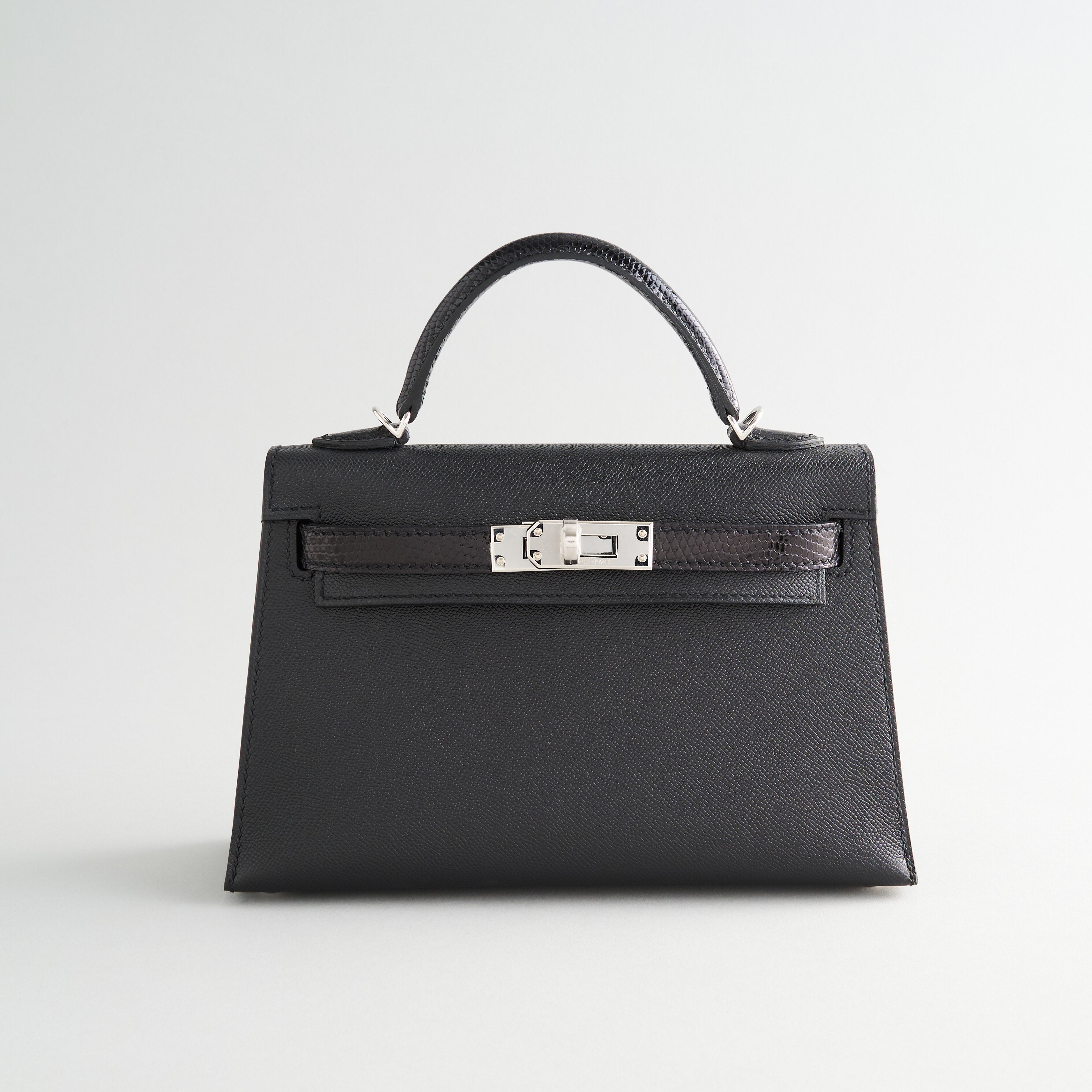 Hermès Kelly Touch Mini Lizard, Veau Madame Black Palladium Hardware