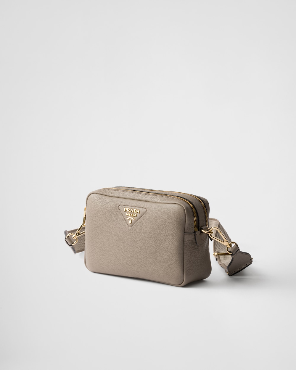 Small leather shoulder bag Clay Gray