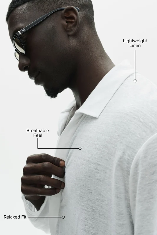 Linen Jersey Coastal Long Sleeve Pullover